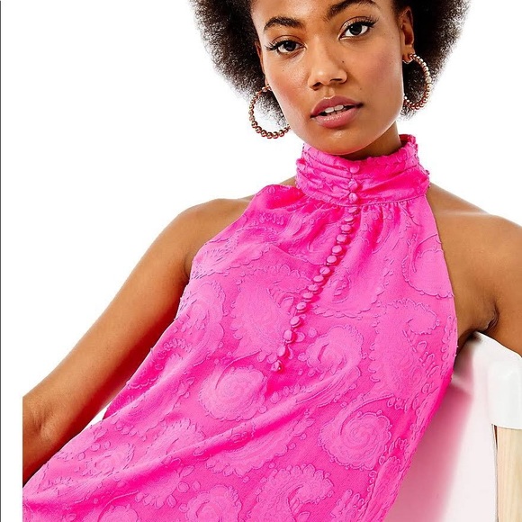 Lilly Pulitzer Kristine halter dress pink size medium NWT preppy - Picture 5 of 9